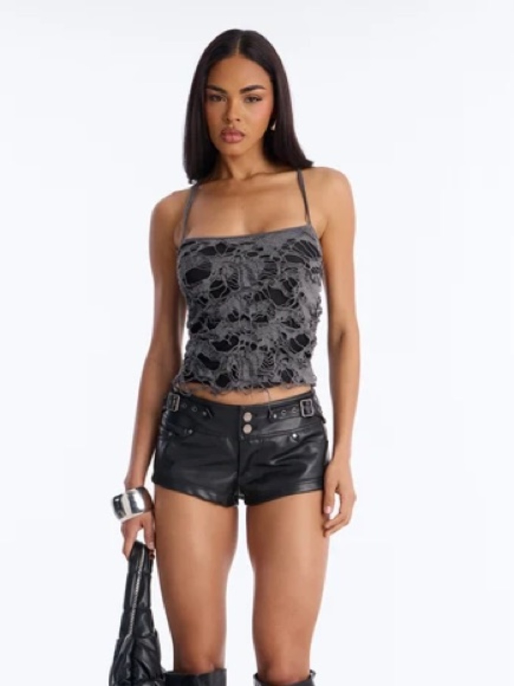 Undone Distressed Scoop Neck Top NEW 🏷️
